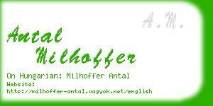 antal milhoffer business card